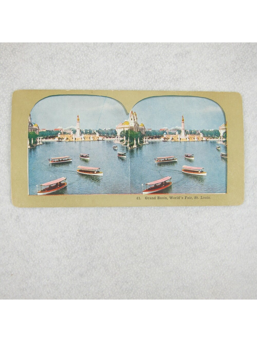 Antique 1904 St. Louis World's Fair Louisiana Purchase Stereoview Grand Basin